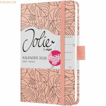 4004360775093 - Wochenkalender Jolie ca A6 Hardcover Rose Monstera 2026 4004360775093 - Wochenkalender Jolie ca A6 Hardcover Rose Monstera 2026