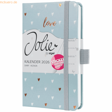 4004360775215 - Wochenkalender Jolie ca A6 Hardcover Grey Love 2026 4004360775215 - Wochenkalender Jolie ca A6 Hardcover Grey Love 2026