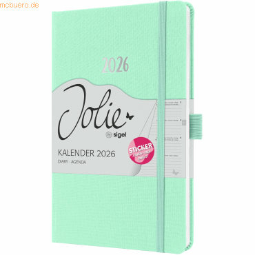 4004360775277 - Wochenkalender Jolie ca A5 Hardcover mighty mint 2026 4004360775277 - Wochenkalender Jolie ca A5 Hardcover mighty mint 2026