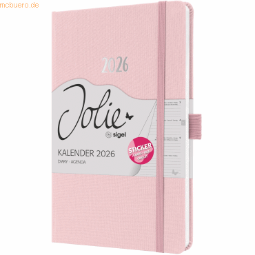4004360775338 - Wochenkalender Jolie ca A5 Hardcover soft pink 2026 4004360775338 - Wochenkalender Jolie ca A5 Hardcover soft pink 2026