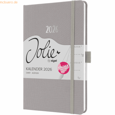 4004360775369 - Wochenkalender Jolie ca A5 Hardcover pearl grey 2026