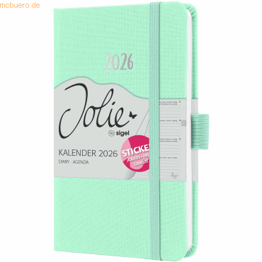 4004360775420 - Wochenkalender Jolie ca A6 Hardcover mighty mint 2026 4004360775420 - Wochenkalender Jolie ca A6 Hardcover mighty mint 2026