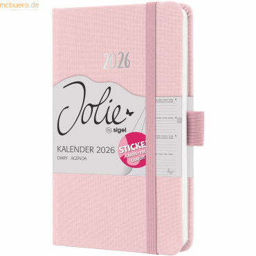 4004360775482 - Wochenkalender Jolie ca A6 Hardcover soft pink 2026 4004360775482 - Wochenkalender Jolie ca A6 Hardcover soft pink 2026