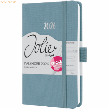 4004360775543 - Wochenkalender Jolie ca A6 Hardcover powder blue 2026 4004360775543 - Wochenkalender Jolie ca A6 Hardcover powder blue 2026
