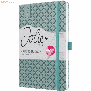 4004360775574 - Wochenkalender Jolie ca A5 Hardcover ocean blue 2026 4004360775574 - Wochenkalender Jolie ca A5 Hardcover ocean blue 2026