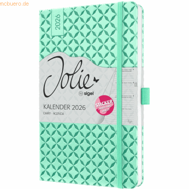4004360775666 - Wochenkalender Jolie ca A5 Hardcover mint green 2026