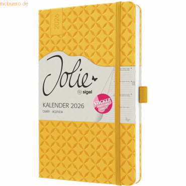 4004360775819 - Wochenkalender Jolie ca A5 Hardcover mango yellow 2026