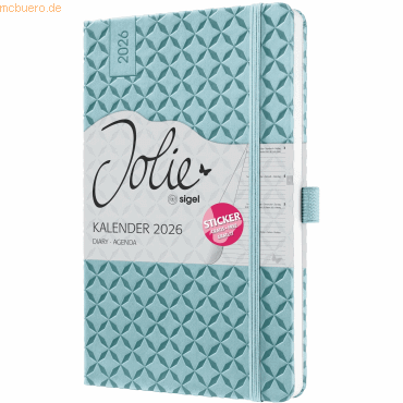 4004360775840 - Wochenkalender Jolie ca A5 Hardcover sky blue 2026