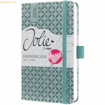 4004360776014 - Wochenkalender Jolie ca A6 Hardcover ocean blue 2026