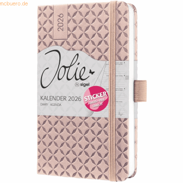 4004360776045 - Wochenkalender Jolie ca A6 Hardcover pearl rose 2026 4004360776045 - Wochenkalender Jolie ca A6 Hardcover pearl rose 2026