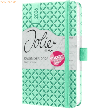 4004360776106 - Wochenkalender Jolie ca A6 Hardcover mint green 2026 4004360776106 - Wochenkalender Jolie ca A6 Hardcover mint green 2026