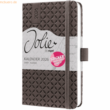 4004360776168 - Wochenkalender Jolie ca A6 Hardcover coffee brown 2026 4004360776168 - Wochenkalender Jolie ca A6 Hardcover coffee brown 2026
