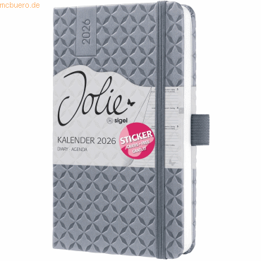 4004360776199 - Wochenkalender Jolie ca A6 Hardcover glacier grey 2026 4004360776199 - Wochenkalender Jolie ca A6 Hardcover glacier grey 2026