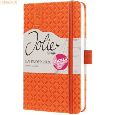 4004360776229 - Wochenkalender Jolie ca A6 Hardcover pumpkin orange 2026 4004360776229 - Wochenkalender Jolie ca A6 Hardcover pumpkin orange 2026