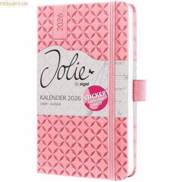 4004360776311 - Wochenkalender Jolie ca A6 Hardcover rose pink 2026 4004360776311 - Wochenkalender Jolie ca A6 Hardcover rose pink 2026