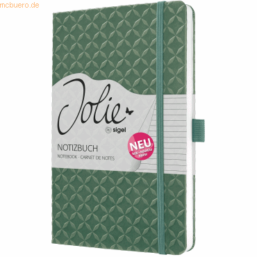 4004360776632 - 2 x Notizbuch Jolie Hardcover ca A5 natural green 174 Seiten li 4004360776632 - 2 x Notizbuch Jolie Hardcover ca A5 natural green 174 Seiten li