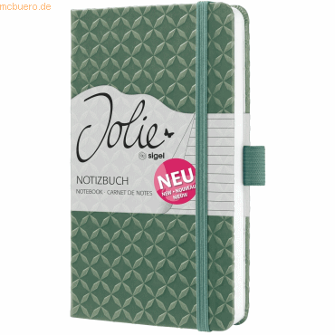 4004360776663 - 2 x Notizbuch Jolie Hardcover ca A6 natural green 174 Seiten li 4004360776663 - 2 x Notizbuch Jolie Hardcover ca A6 natural green 174 Seiten li