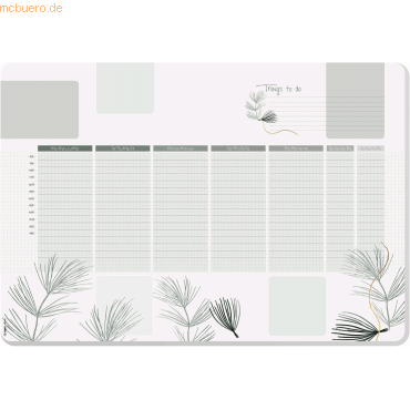 4004360777264 - Schreibunterlage DESIGN HO590 khaki weiß Weekly Planner Nature 595x41cm 4004360777264 Sigel