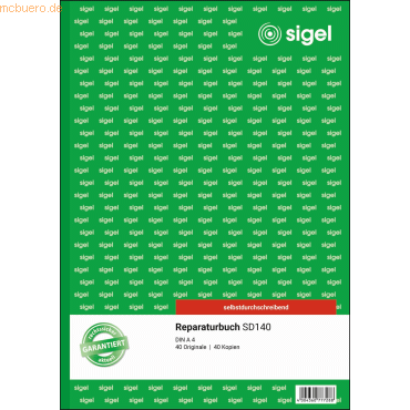 4004360777288 - SIGEL Erfassung der Reparatur Formularbuch 4004360777288 - SIGEL Erfassung der Reparatur Formularbuch
