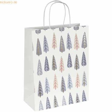 4004360777608 - 5 x Geschenktasche Large 260x330x120mm Pine trees 4004360777608 - 5 x Geschenktasche Large 260x330x120mm Pine trees