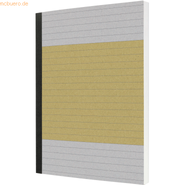 4004360777851 - Notizbuch DIN A5 Liniert Seitlich Gebunden Pappkarton Softcover Leuchtgelb Nicht perforiert 200 Seiten