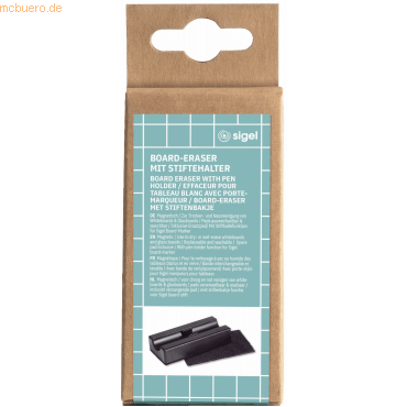 4004360778766 - Board-Eraser mit Stiftehalter magnetisch schwarz 130x60x30mm