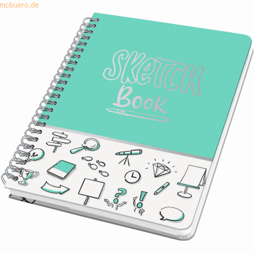4004360781186 - 2 x Spiral-Notizbuch Jolie Dot-Lineatur ca A5 Sketch Book 120 S 4004360781186 - 2 x Spiral-Notizbuch Jolie Dot-Lineatur ca A5 Sketch Book 120 S