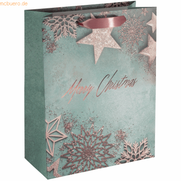 4004360781308 - Geschenktasche Glamorous Christmas mit Folienveredelung FSC Mix B 260 x H 330 x T 120 mm 5 Stück