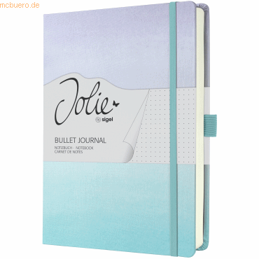4004360781506 - Notizbuch JB100 JOLIE Bullet blau violett A5 punktkariert 120g 100 Blatt   200 Seiten 4004360781506 Sigel