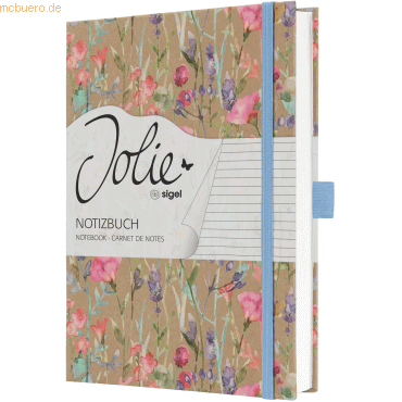 4004360781667 - Notizbuch JN853 JOLIE Pure Wildflowers braun pink blau lila A5 liniert 100g 96 Blatt 192 Seiten 4004360781667 Sigel 4004360781667 - Notizbuch JN853 JOLIE Pure Wildflowers braun pink blau lila A5 liniert 100g 96 Blatt 192 Seiten 4004360781667 Sigel