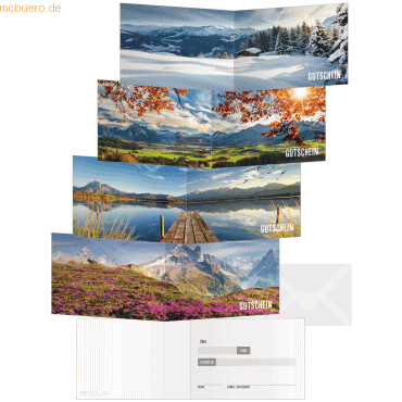 4004360785245 - Gutscheinkarte Set A6 12+12 Stück Mountain landscapes by seasons 4004360785245 - Gutscheinkarte Set A6 12+12 Stück Mountain landscapes by seasons