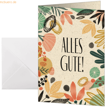 4004360785320 - Glückwunschkarte A6(A5) 240g Colorful plants 10+10 Stück 4004360785320 - Glückwunschkarte A6(A5) 240g Colorful plants 10+10 Stück