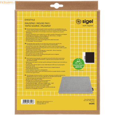 4004360785566 - Mauspad - recyceltes PET recyceltes PP - hellgrau schwarz - beidseitig verwendbar - 25 x 07 cm 4004360785566 Sigel 4004360785566 - Mauspad - recyceltes PET recyceltes PP - hellgrau schwarz - beidseitig verwendbar - 25 x 07 cm 4004360785566 Sigel