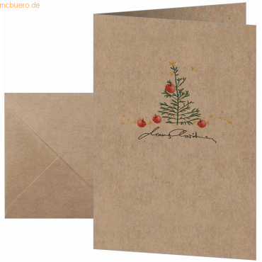 4004360795367 - Weihnachtskarten Christmas with apples inkl Umschläge DIN A6 10 Stück braunes Kraftpapier 4004360795367 - Weihnachtskarten Christmas with apples inkl Umschläge DIN A6 10 Stück braunes Kraftpapier