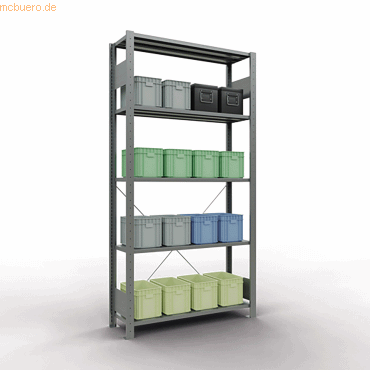4004514202550 - Schulte Lagertechnik - Fachbodenregal Komplettregale MULTIplus150 Traglast 150kg 2000x1000x300mm (Grundregal)