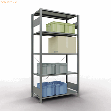 4004514202574 - Schulte Lagertechnik - Fachbodenregal Komplettregale MULTIplus150 Traglast 150kg 2000x1000x500mm (Grundregal) 4004514202574 - Schulte Lagertechnik - Fachbodenregal Komplettregale MULTIplus150 Traglast 150kg 2000x1000x500mm (Grundregal)