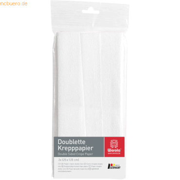 4005063277945 - 10 x Krepppapier Doublette 90g qm 125x25cm weiß