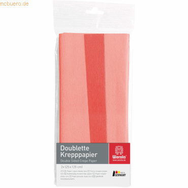 4005063277969 - 10 x Krepppapier Doublette 90g qm 125x25cm rosa-hellerdbeer