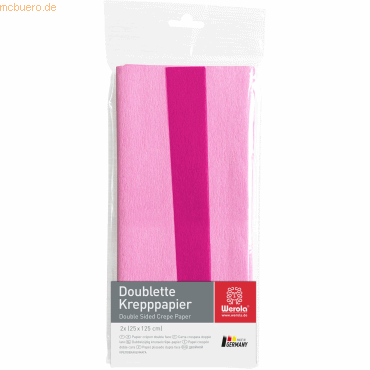 4005063278003 - 10 x Krepppapier Doublette 90g qm 125x25cm cerise-primel