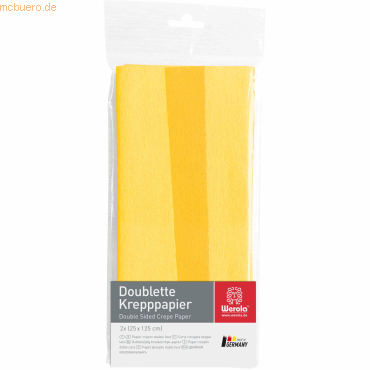 4005063278140 - 10 x Krepppapier Doublette 90g qm 125x25cm weißgelb-gelb