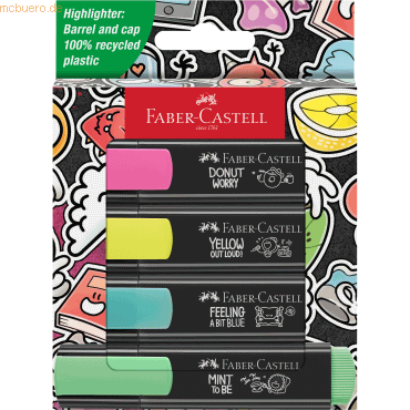 4005402546909 - Textmarker Graffiti 254690 Pack 4-farbig sortiert 1-5mm Keilspitze 4005402546909 Faber-Castell