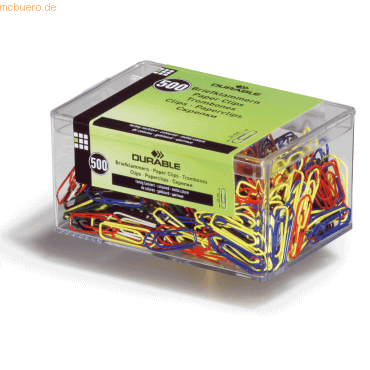 Durable Briefklammern 26mm VE=500 Stück farbig lackiert