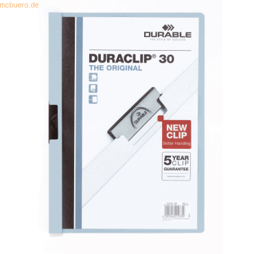 Durable Klemmmappe Duraclip Original 30 bis 30 Blatt A4 blau