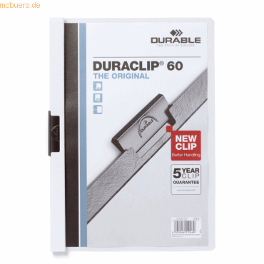 Durable Cliphefter Duraclip Original 60 weiß