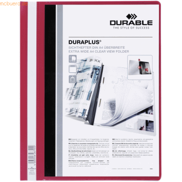 Durable Angebotshefter Duraplus A4 mit Sichttasche Folie rot