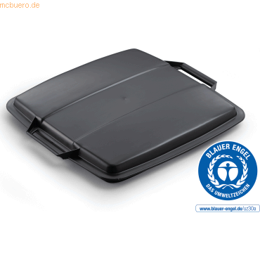 4005546738956 - Deckel für Abfalltonne für DURABIN 90l quadratisch schwarz