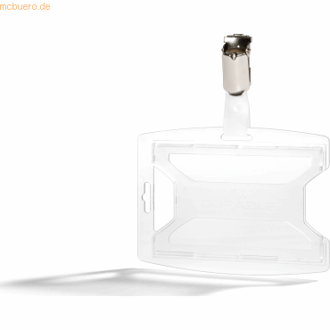 4005546739960 - Ausweishalter reXycle 54x85mm mit Clip für 1 Karte transparent