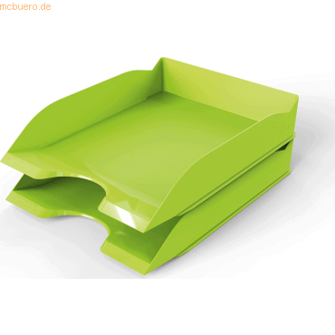 4005546741789 - 6 x Briefablageschale BASIC A4 stapelbar grün