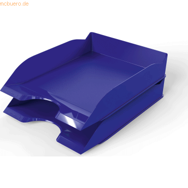 4005546741802 - 6 x Briefablageschale BASIC A4 stapelbar blau