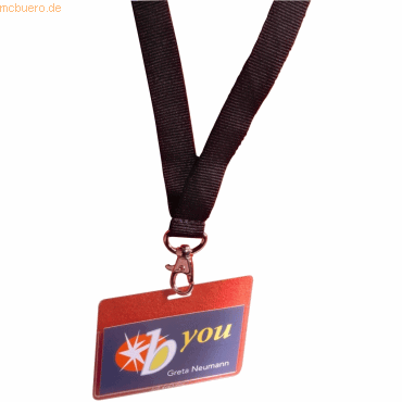 4005546801506 - Namensschild mit Textilband 20 schwarz 90x60mm VE=5 Stück 4005546801506 - Namensschild mit Textilband 20 schwarz 90x60mm VE=5 Stück